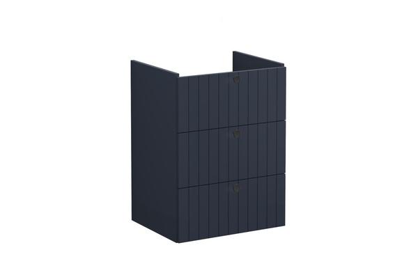 VitrA Root Groove 60cm 3 Drawer Washbasin Unit - Matt Dark Blue